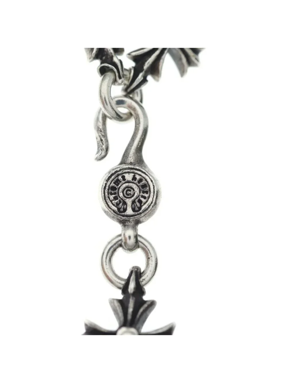 Chrome Hearts CO CH Plus Cutout Bracelet Silver